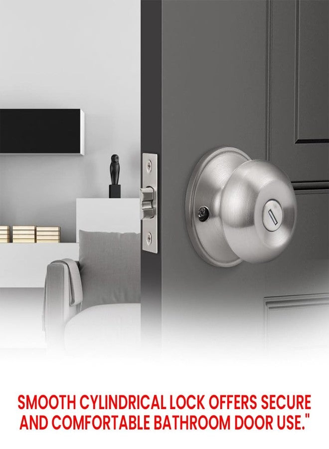 Link Classic Keyless Cylindrical Bathroom Lock, Lock for Bathroom/Balcony/Tubular Door Knob/Handle-SS 304 Grade (Without Key)-5 Years Warranty - Image 4